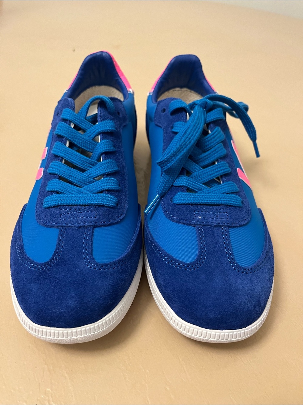 NWOT Vintage Havana Royal Blue Sneakers with Pink Accent